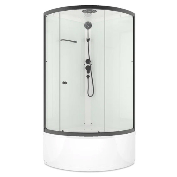 Кабина душевая Melodia Jive BLack 90х90 высокий поддон, прозр.стекл, профиль черный (MB02009) Кабина душевая Melodia Jive BLack 90х90 высокий поддон, прозр.стекл, профиль черный (MB02009)