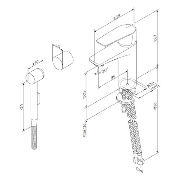 Смеситель для раковины AM.PM Gem (F90A03000)