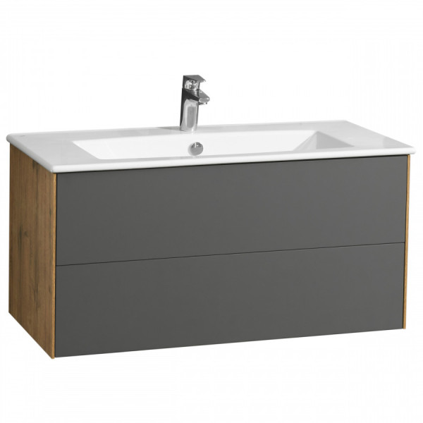 Тумба подвесная Aquaton Сохо 980x455x476 дуб веллингтон, черный софт (1.A258.2.01A.JA0.0) Тумба подвесная Aquaton Сохо 980x455x476 дуб веллингтон, черный софт (1.A258.2.01A.JA0.0)