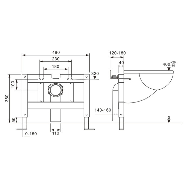 Комплект инсталляция с унитазом Abber Bequem (AC1108PMB-AC0101P)