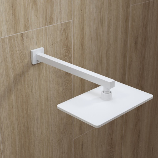 Кронштейн для верхнего душа Optima Home в стену квадратный белый матовый Iddis (OPH40WSi61)