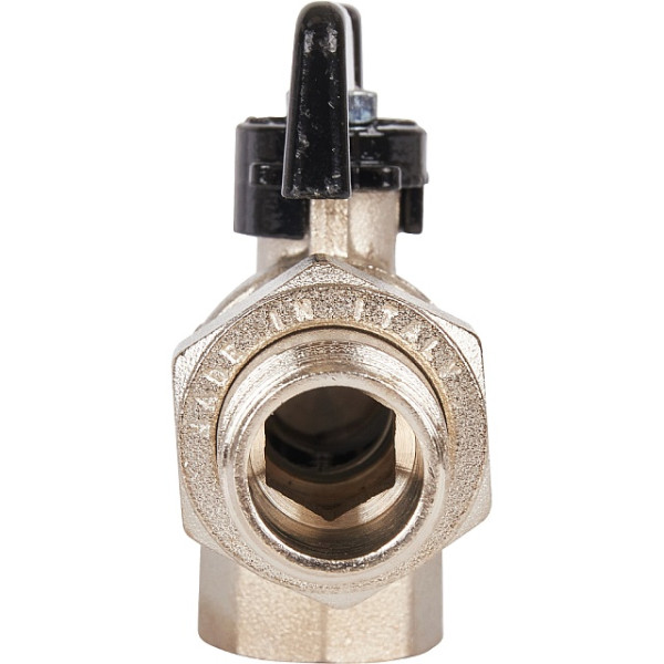 Кран угловой 3/4" шаровый со сгоном Stout (черная бабочка, полнопроходной) (SVB-0008-000020)