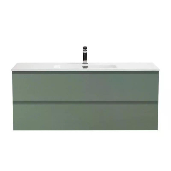 Тумба подвесная Cezares Kraft 1200x455x500 с фрезерованными ручками по всей длине фасада с двумя выкатными ящиками еловый матовый (KRAFT-1200-2C-SO-VO