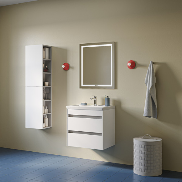 Тумба с умывальником подвесная Iddis Zodiac X 60 см белый подходит умыв. 4076000i28 (ZDX60W0i95K)