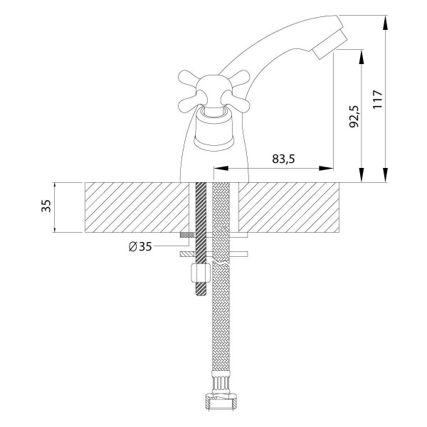 Смеситель для раковины Rossinka H02-61R (H02-61R)