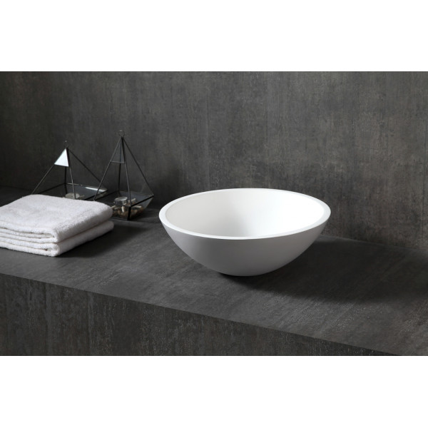 Раковина накладная Abber Stein 400x400 белый матовый (AS2608) Раковина накладная Abber Stein 400x400 белый матовый (AS2608)