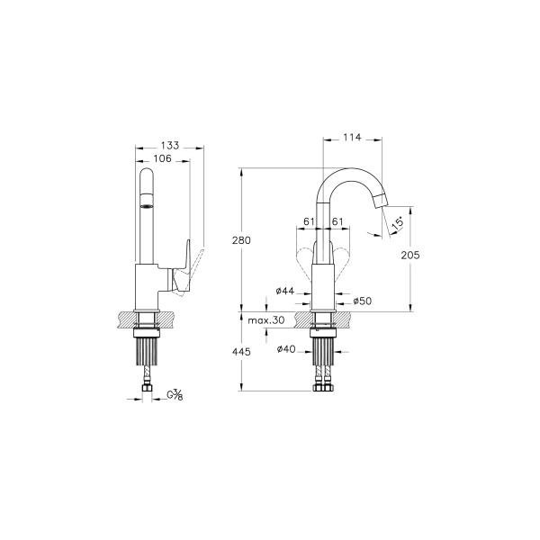 Смеситель для раковины Vitra Flow Soft хром (A4316036EXP) Смеситель для раковины Vitra Flow Soft хром (A4316036EXP)