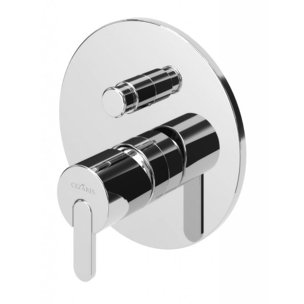 Смеситель для душа Cezares leaf встраиваемый на 2 выхода, хром (LEAF-VDIM-01)