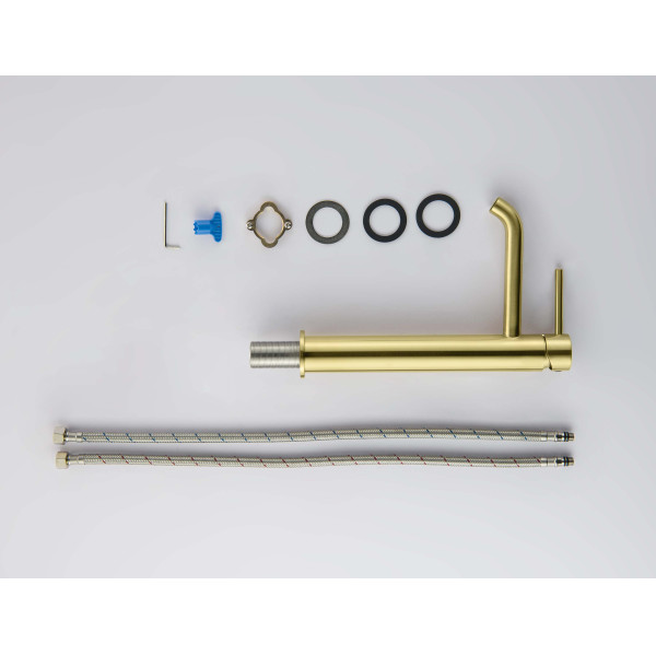 Смеситель для раковины Aquatek Европа шлифованное золото (AQ1304BG) Смеситель для раковины Aquatek Европа шлифованное золото (AQ1304BG)