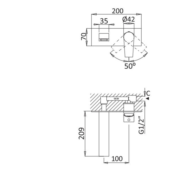 Смеситель для раковины Cezares Nautic (NAUTIC-BLI-BIO)