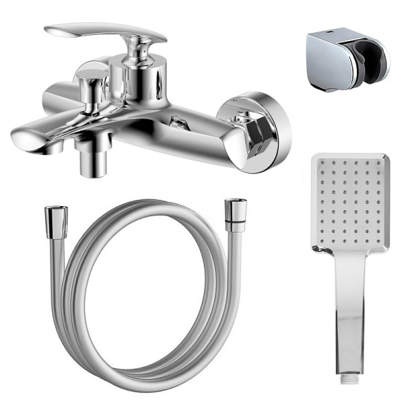 Смеситель для ванны и душа Azario Reuleaux с душевым комплектом хром (AZ-VWF238296C)