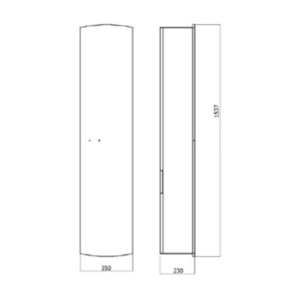 Пенал подвесной BandHours Bora 350x230x1537 (Br350.59/60)