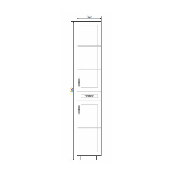 Пенал подвесной Comforty Палини 350x1900x330 белый глянцевый (00-00001636) Пенал подвесной Comforty Палини 350x1900x330 белый глянцевый (00-00001636)