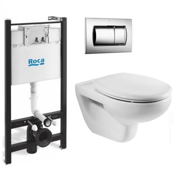 Комплект инсталляция с унитазом Roca Victoria с кнопкой и сиденьем (893100000)