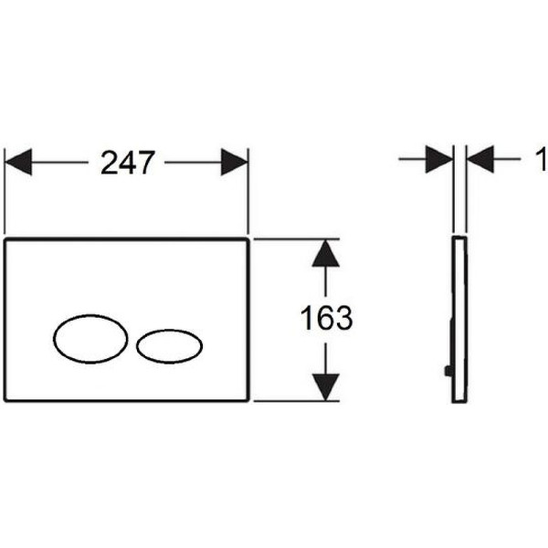 Клавиша смывная Creavit Drop серый матовый (GP2002.00) Клавиша смывная Creavit Drop серый матовый (GP2002.00)