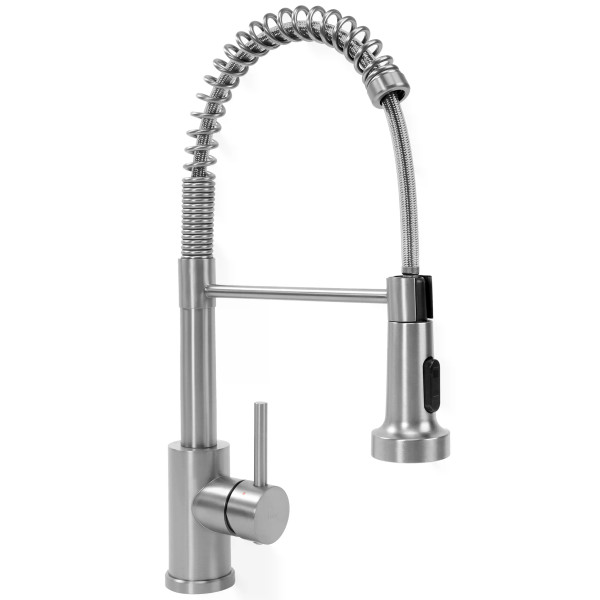 Смеситель для кухни Rea Colin с выдвижным изливом никель (REA-B0417)