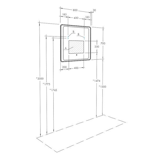 Зеркало Aquaton Соул 800x700 (1A252702SU010)