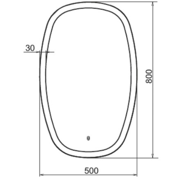 Зеркало с подсветкой Comforty Космея 500x30x800 (00-00005260)