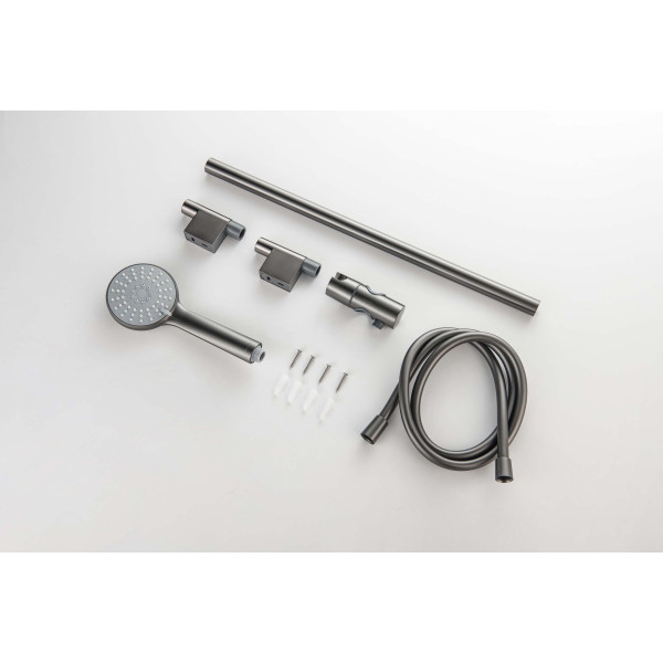 Душевой гарнитур Aquatek 3jet 65 см шлифованный черный хром (AQ2017BGM)