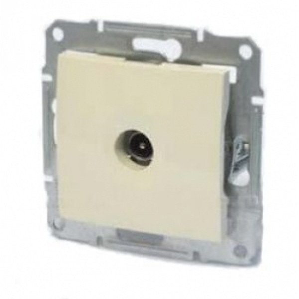 Розетка телевизионная TV оконечная "Sedna" 1дБ в рамку (бежевая) Розетка телевизионная TV оконечная "Sedna" 1дБ в рамку (бежевая)