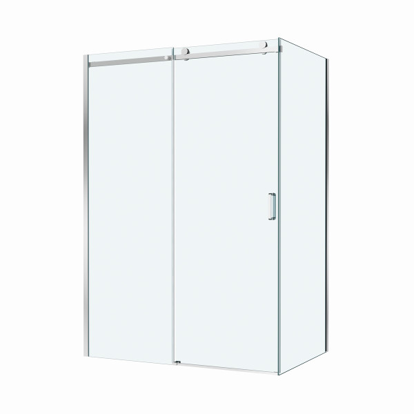 Душевой уголок BelBagno Soft Close-2 140x100x200 стекло прозрачное, профиль хром глянцевый (SOFT_CLOSE-2-AH-1-140/100-C-Cr)
