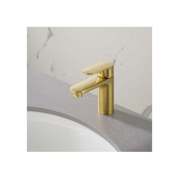 Смеситель для раковины Aquatek Ника золото шлифованное (AQ1810BG)