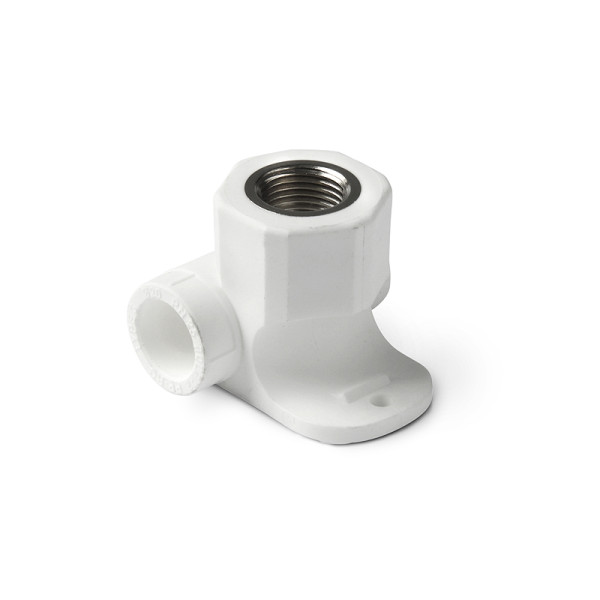 Водорозетка проходная PP-R 20*1/2"В "Pro Aqua" (латунь, белая) (PA13912)