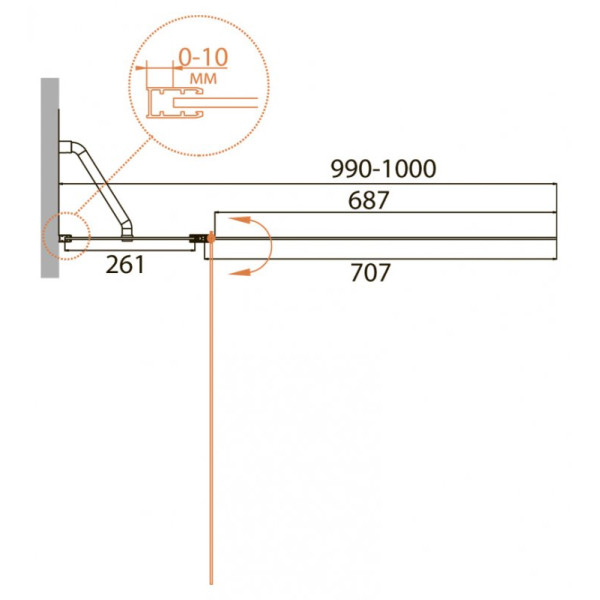 Душевая шторка для ванны Cezares Relax 100x140 стекло прозрачное, профиль белый (RELAX-V-11-100/140-C-Bi)