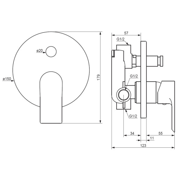 Смеситель для ванной и душа Damixa Apollo черный (477100300) Смеситель для ванной и душа Damixa Apollo черный (477100300)