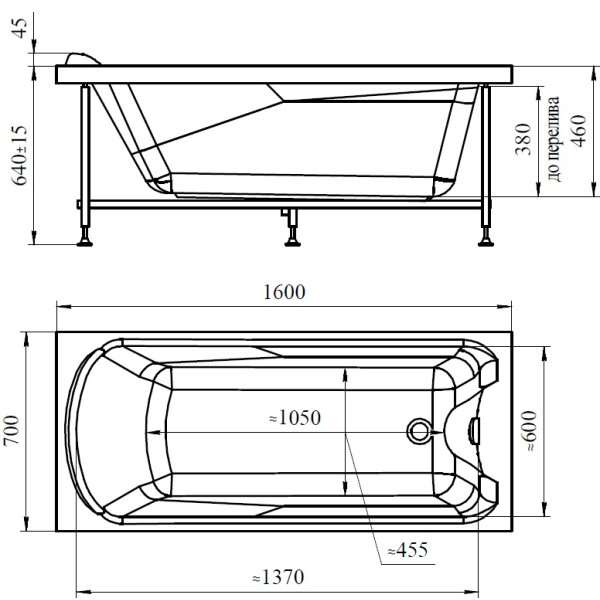 Ванна акриловая Радомир Ларедо 160*70 с каркасом (1-01-0-0-1-028) Ванна акриловая Радомир Ларедо 160*70 с каркасом (1-01-0-0-1-028)