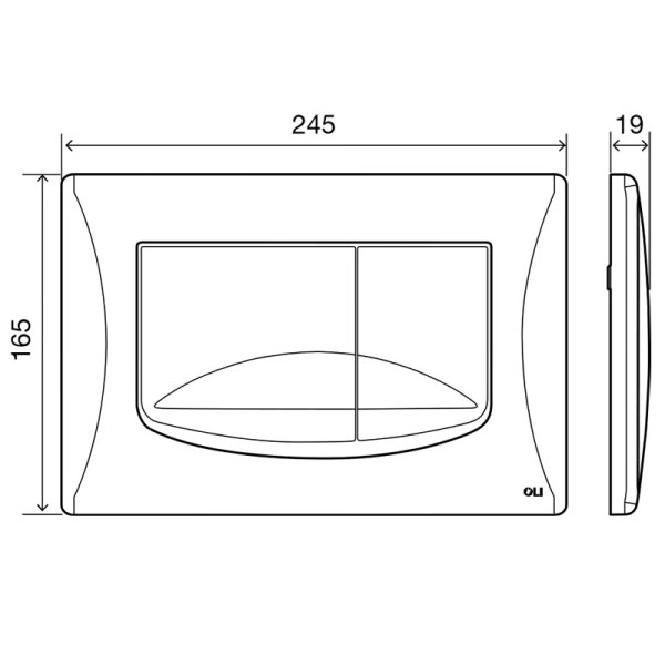 Инсталляция для подвесного унитаза Oli 80 ECO с сиденьем микролифт, с клавишей River Della хром глянцевый (310200100024+310200700005(310200700038))