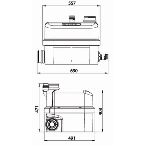 Канализационная насосная установка SANICUBIC 2 CLASSIC NM