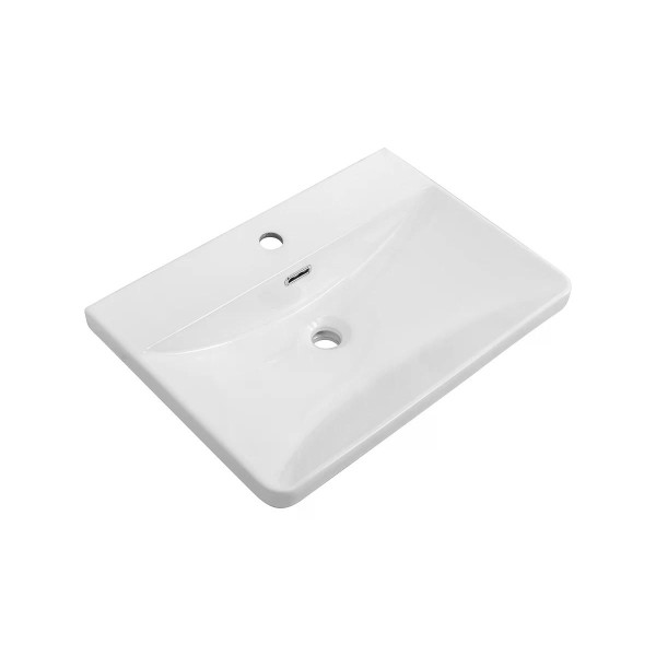 Раковина мебельная BelBagno 61x43 белая глянцевая (BB-8076-3-60)