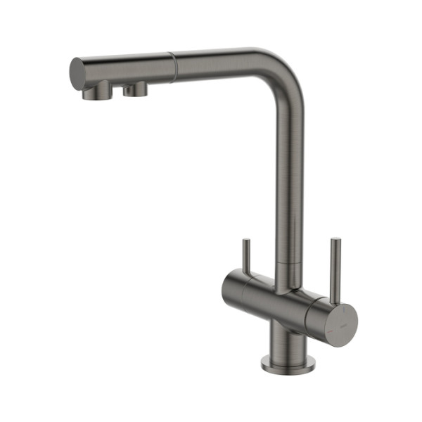 Смеситель для кухни Iddis Umbra с выдвижным изливом и каналом для фильтра графит (UMBGMPFi05) Смеситель для кухни Iddis Umbra с выдвижным изливом и каналом для фильтра графит (UMBGMPFi05)