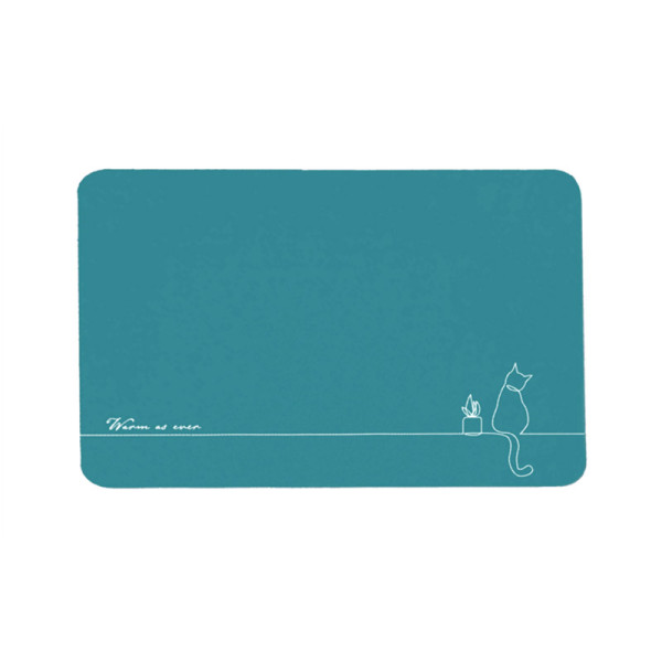 Коврик для ванной Melodia QUADRO диатомитовый 50х80 мятный (MK205)