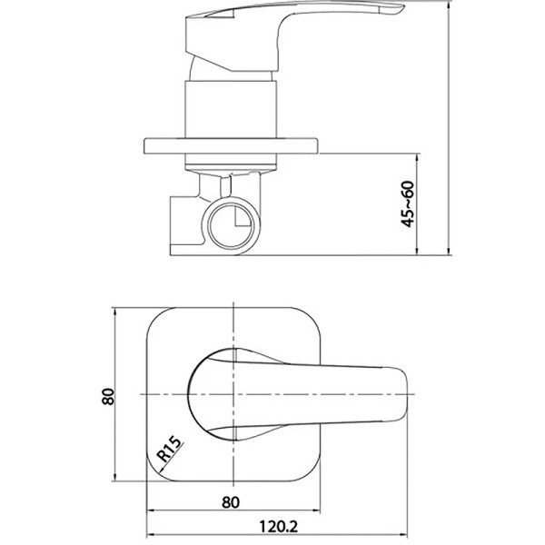 Смеситель для душа Iddis Ray встраиваемый хром (RAYSB00i66) Смеситель для душа Iddis Ray встраиваемый хром (RAYSB00i66)