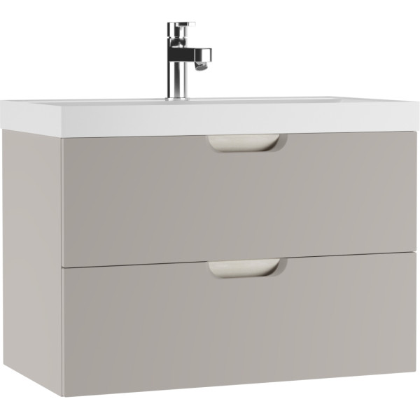 Тумба подвесная под умывальник Classica 80 Dune Серый тауп В2 Домино (DD2503T)