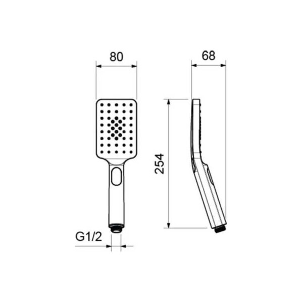 Лейка душевая Aquatek Лира черный матовый (AQ2005MB)