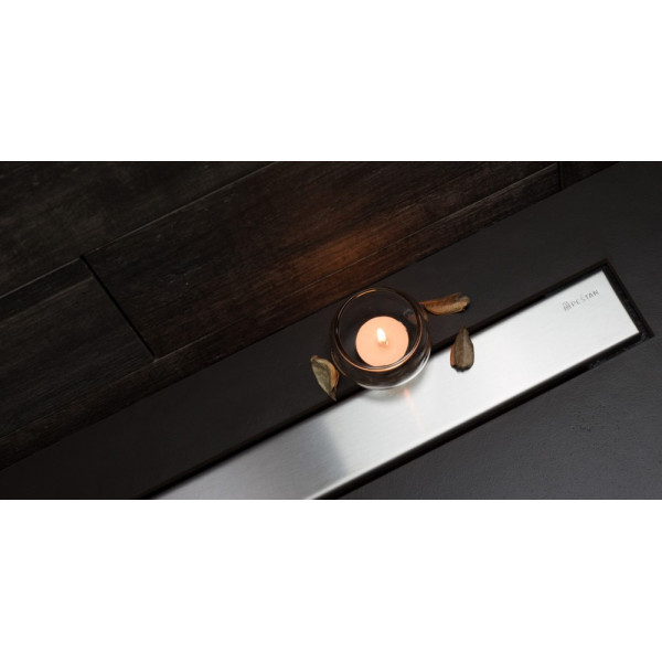 Душевой лоток Pestan Confluo Frameless Line 650 хром матовый/полая под плитку, без рамки (13701231)