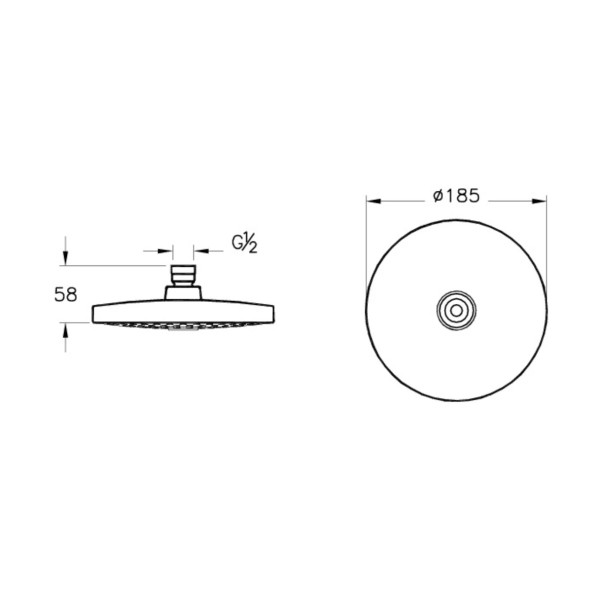 Душ верхний Vitra Rain 185 мм (A45633EXP)