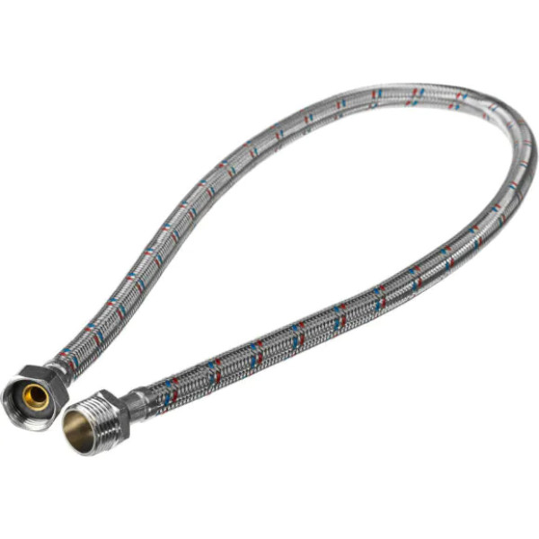 Подводка гибкая для воды 800 мм. 1/2" ВН (нерж. сталь) Azario (AZ-0,8-FM)