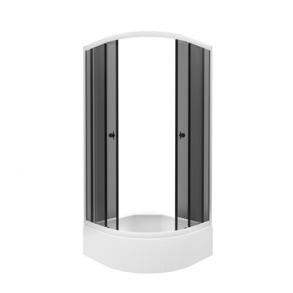 Душевое ограждение Triton Грэй 90x90 стекло тонированное, профиль белый (DK375)