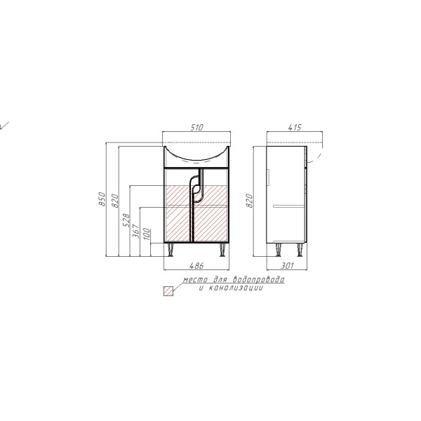 Тумба напольная Домино Уют 50 лилия (DA2001T) Тумба напольная Домино Уют 50 лилия (DA2001T)