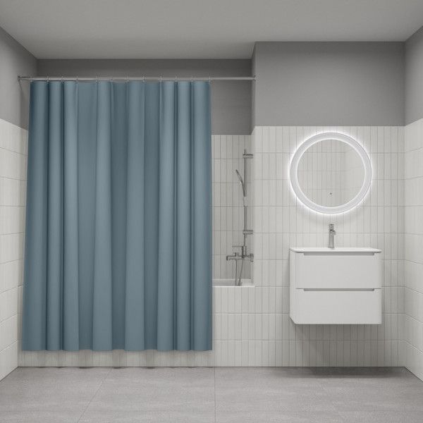 Шторка для ванн текстильная Iddis Promo 180x200 светло-серая (P09PE18i11)