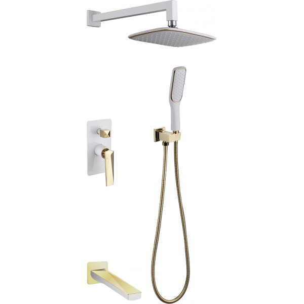 Душевая система Boheme Venturo золото / белый (384-W-2) Душевая система Boheme Venturo золото / белый (384-W-2)