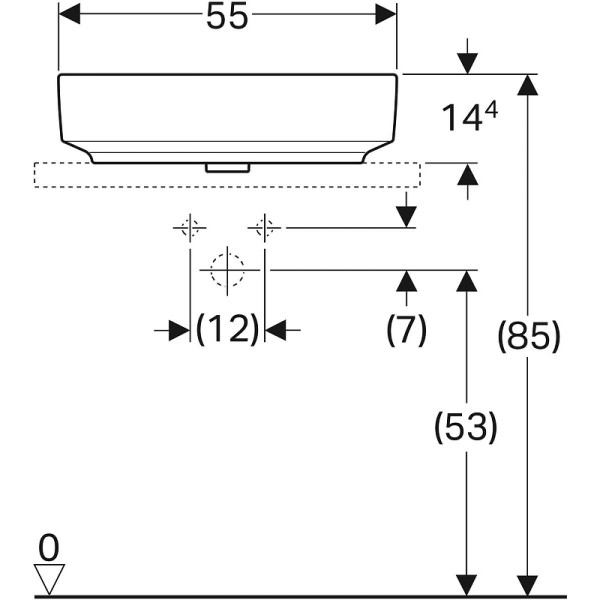 Раковина встраиваемая Geberit VariForm 55x40 без отверстием под смеситель, без отверстием перелива, белая (500.774.01.2) Раковина встраиваемая Geberit VariForm 55x40 без отверстием под смеситель, без отверстием перелива, белая (500.774.01.2)