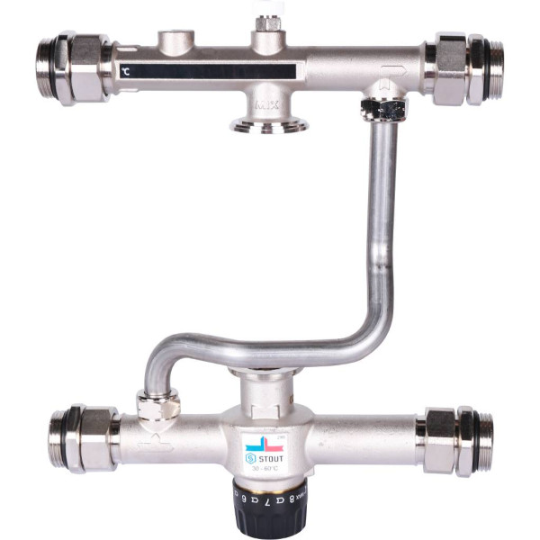 Насосно-смесительный узел с термостатическим клапаном Stout без насоса (SDG-0120-007000) Насосно-смесительный узел с термостатическим клапаном Stout без насоса (SDG-0120-007000)