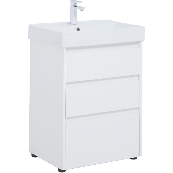 Тумба напольная Aquanet Nova Lite 60 белый глянец (3 ящика) (00302469)
