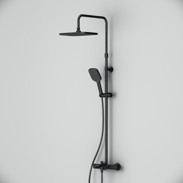 Душевая система AM.PM Func см-ль для ванны и душа с ТМС, душ.штанга, верхн. душ квадр., ручн.душ, черн (F078F522)