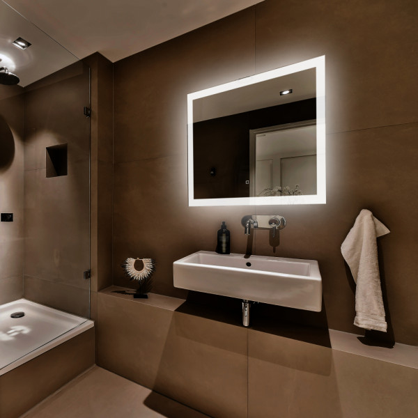 Зеркало Abber See 80x100 с подсветкой, сенсорный выключатель, диммер (AG6107SL-1.0)